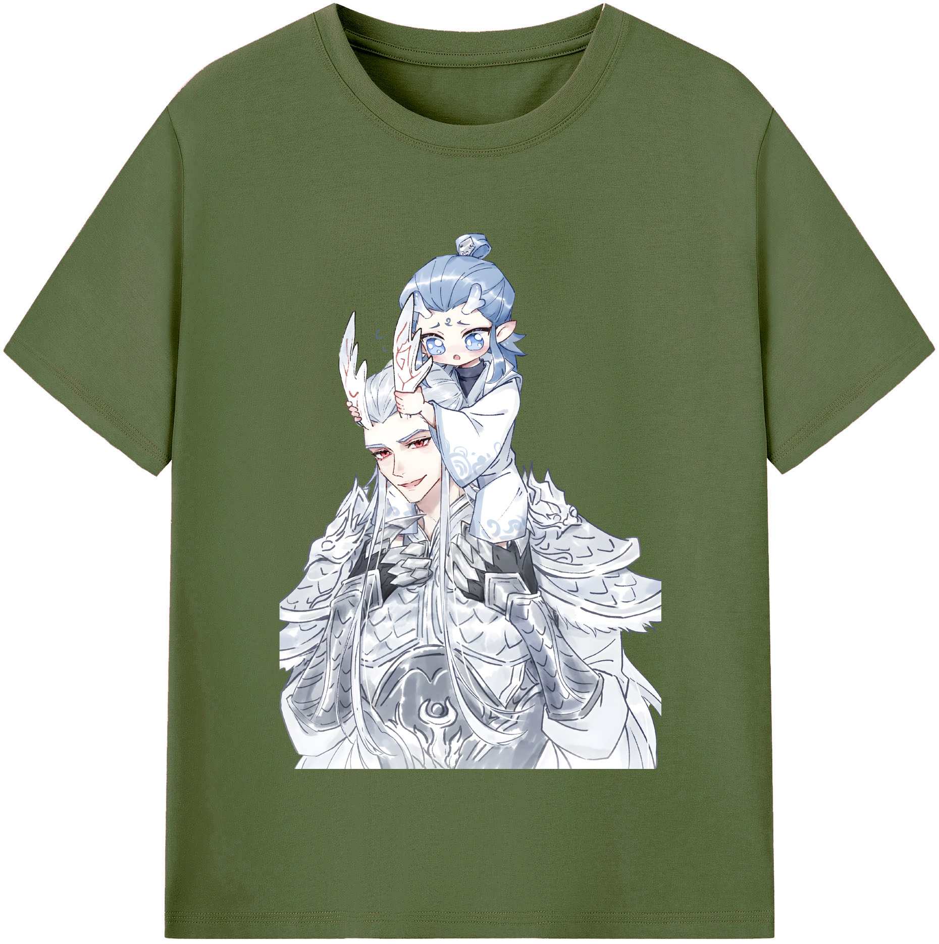 （画像用） Ne Zha 2 ナタ 魔童の大暴れ 綿100％半袖Tシャツ（フロントプリント）